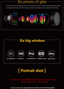 Ống Kính <span class=keywords><strong>Zoom</strong></span> Tele Nhà Sản Xuất Chất Lượng Cao Ống Kính Di Động 105Mm 4K HD Cho Điện Thoại Canon - Product Image 5