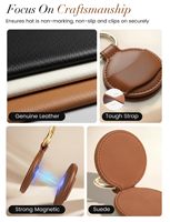 Clip magnétique en cuir PU YY pour suspendre des lunettes de soleil, clip élégant pour chapeau, idéal pour sac de voyage, essentiel pour les vacances à la plage et en croisière