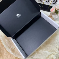 Boîtes aux lettres personnalisées de luxe moderne haut de gamme blanc extérieur noir intérieur impression de logo personnalisé pour vêtements chaussettes emballage