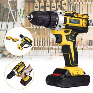 Llave de Impacto Inalámbrica con Batería y Portabrocas sin Llave de 1/2 Pulgada Juego de Taladro Eléctrico Profesional Multifuncional de Ingeniería de Velocidad Variable Reversible - Product Image 2