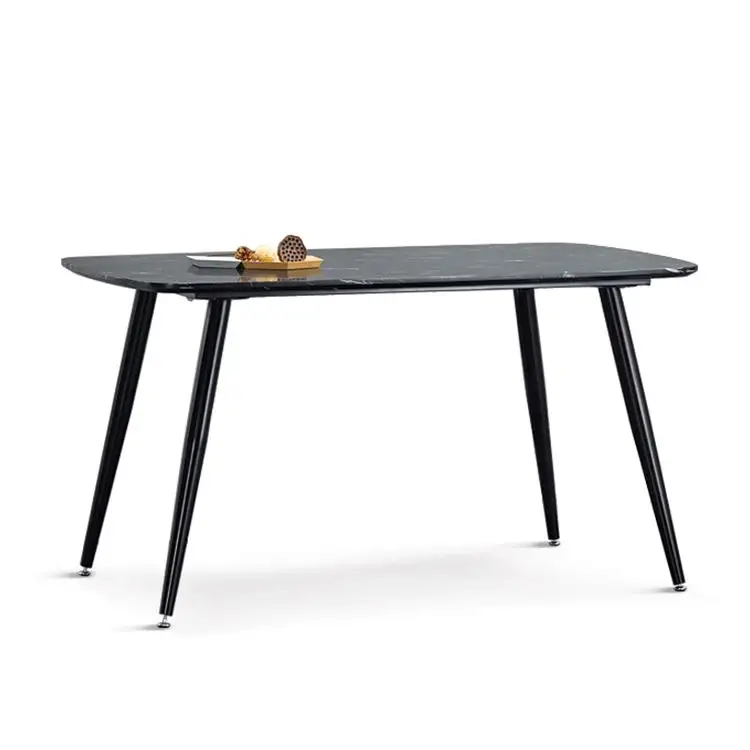 Nuevo diseño de muebles para el hogar MDF mesa de comedor con patas de metal