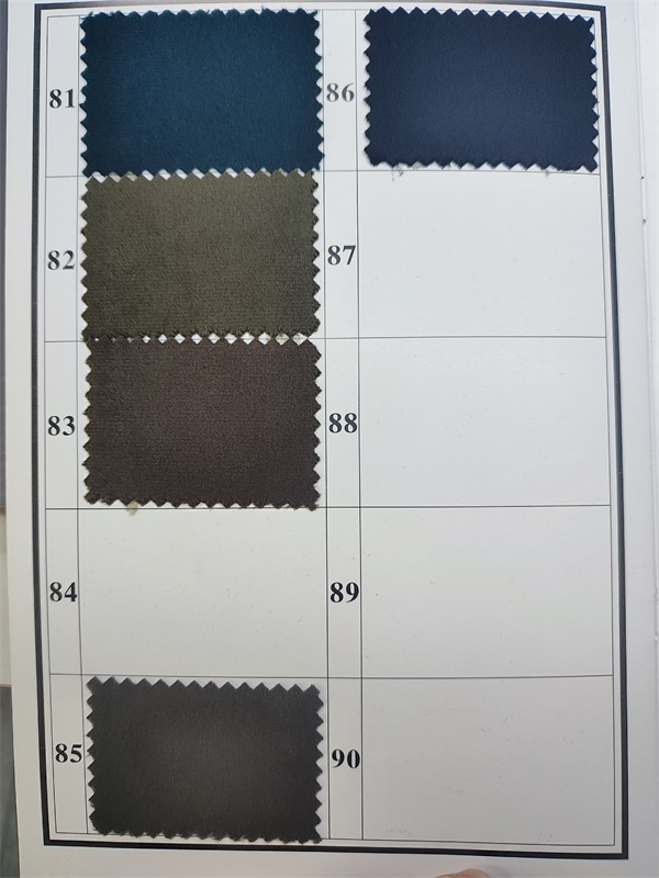 Nuancier de velours Holland uni (toucher mat) 9