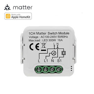 Module d'interrupteur mural intelligent Matter Over Wifi <span class=keywords><strong>Homekit</strong></span> pour la maison, bricolage, 1, 2, 3/4 voies, interrupteur à 2 voies, compatible avec Alexa et Google Home - Product Image 1