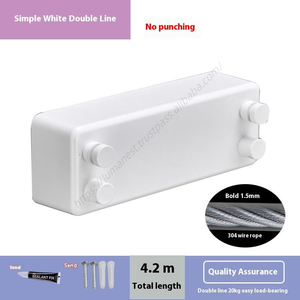 Tendedero de ropa doble retráctil de pared con cable de acero para el hogar, venta al por mayor - Product Image 5