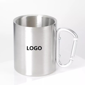 Taza <span class=keywords><strong>de</strong></span> viaje <span class=keywords><strong>de</strong></span> Metal portátil, vaso <span class=keywords><strong>de</strong></span> agua <span class=keywords><strong>de</strong></span> acero inoxidable, taza <span class=keywords><strong>de</strong></span> té y café con gancho <span class=keywords><strong>de</strong></span> mosquetón como mango para exteriores - Product Image 1