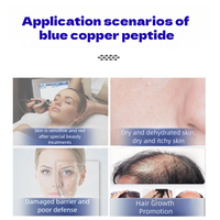 Poudre lyophilisée OEM de Tripeptide-1 de Cuivre Peptidique 100mg GHK-Cu pour Infusion Profonde, Soin de la Peau, Peptides de Cuivre Bleu, Sérum Topique en Flacon