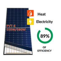 Panneau solaire hybride PVT de type N à haute efficacité BTE 550W, double sortie d'électricité et d'eau chaude, utilisation domestique et commerciale sur toiture