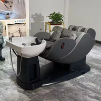 Fauteuil-lit de massage électrique multifonctionnel de luxe à 3 moteurs, rotatif, personnalisable, pour lavage de cheveux et shampoing, idéal pour salon de beauté - Meilleures ventes