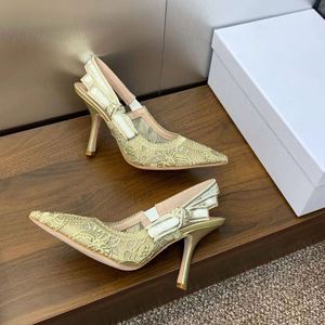 Sandalias de Tacón Medio a Alto con Punta Puntiaguda, Diseño de Marca, de Lujo, Nuevas, para Mujeres a la Moda - Product Image 2