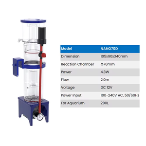 AE-NANO40D/50D/70D <span class=keywords><strong>Mini</strong></span> Nano <span class=keywords><strong>Aquarium</strong></span> d'eau salée pour coraux, filtre à dosseret suspendu HOB, épurateur de protéines en plastique - Product Image 5