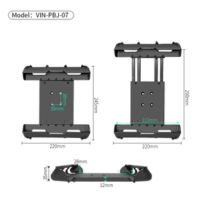 VINmounts Industrial Reinforced Nylon <b>Tablet</b> <b>Holder</b> Clamp 13.3-14 Inch <b>Tablets</b> Warehouse Forklift Factory Heavy Duty Adjustable - Product Image 2