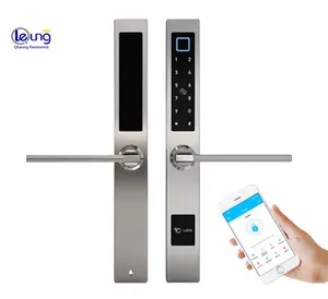 Home Security Stainless Aluminum Door Lock TTlock Tuya App Fingerprint Card Password Key Smart Door Lock