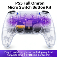 Kit complet de micro-contrôleurs Omron 12 touches, 8 touches, 4 touches pour manette PS5 avec bouton de menu surélevé