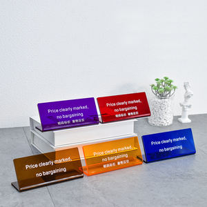 Bingkai meja kartu nama kustom dudukan Label harga pemegang tanda meja akrilik untuk promosi toko ritel - Product Image 6