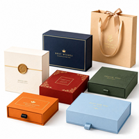 Boîte cadeau de luxe en carton rigide avec tiroir pour bijoux, colliers, bracelets et bagues