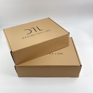 40x30x10cm Custom Logo Kraft Paper Mailer Box Recyclable Apparel Shipping Packaging Clothes Corrugated Paper <b>Boxes</b> for Online - Product Image 5