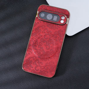 Funda magnética de cuero PU con flores Vintage para Google <span class=keywords><strong>Pixel</strong></span> 9Pro XL 8A 8 Pro, funda de carga inalámbrica suave a prueba de golpes - Product Image 5