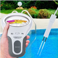 Compteur de chlore et de pH 2-en-1 Testeur de niveau CL2 portable Test d'analyse de la qualité de l'eau de spa Analyseur de surveillance