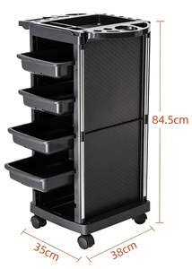 Salon beauty and hairdressing <b>tool</b> cart, hand push cart for hairdressing <b>tools</b>, perming and coloring hair cart - Product Image 6