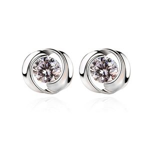 Orecchini a Perno a Forma di Girandola con Cristalli per Donne, Stile Rotante, Accessori Moda Quotidiana - Product Image 4