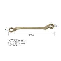 Clé à molette à double tête en bronze d'aluminium de haute qualité, fabrication professionnelle OEM, ensemble de 10 pièces pour centrale électrique