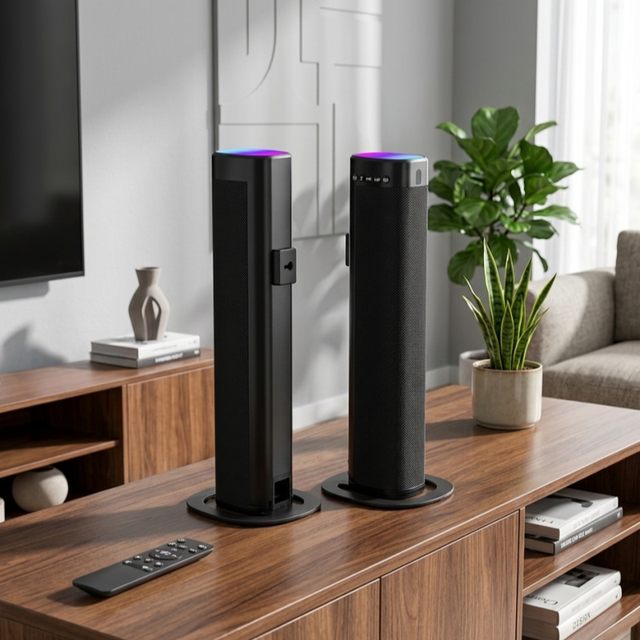 2-in-1 Detachable Home Theatre Soundbar 100W with RGB LED Lights 5.3 Dual Mode Memory Card Support Remote Control
