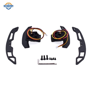 Manette de vitesse magnétique en fibre de carbone véritable pour VW <span class=keywords><strong>Golf</strong></span> 6 <span class=keywords><strong>GTI</strong></span> CC MK5 MK6 Kit intérieur de volant de voiture - Product Image 2