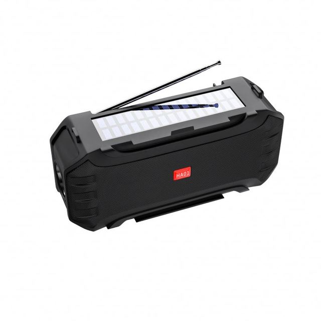 Outdoor Solar Wireless Charge Speaker with Bt Led Flashlight and Stereo Portable Fm |Radio Surrounded