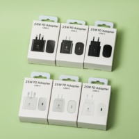 Chargeur mural USB-C HNT Factory PPS PD 25W 45W avec emballage et câble pour Samsung S25 S24 S23 S22 S21 Galaxy