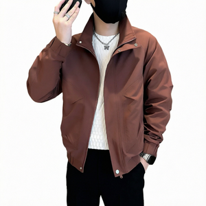Chaqueta Bomber con Cierre de Cremallera ANSZKTN para Hombre, Primavera-Otoño, Moda Casual, Bordada, Forro Doble, Estilo Urbano con Corazón - Product Image 1