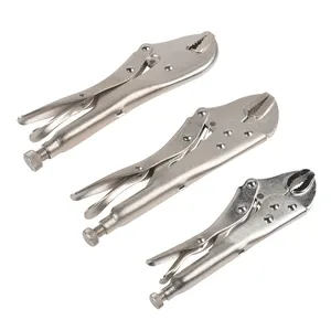 Hot Sales 7inch 10 Inch Round Nose Pliers Vise Grips Curved Straight Jaw Locking Grip Plier