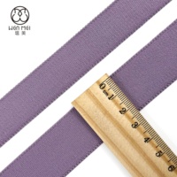 Sangle de soutien-gorge élastique en nylon doux et pelucheux, imperméable, violet clair, 20 mm 25 mm, avec logo personnalisé imprimé, vente en gros d'usine