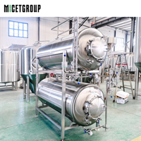 MICET 600L 1000L 1200L Réservoirs de stockage horizontaux empilables pour bière Brite, Double Bright Tank, Équipement de fermentation et de mûrissage de bière BBT