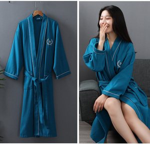 High Quality Wellness <strong>Waffle</strong> <strong>Robe</strong> Kimono Collar with Custom logo Cotton Spa Hotel Luxury <strong>Robes</strong> Women Spa Salon <strong>Robe</strong> with logo - Product Image 3