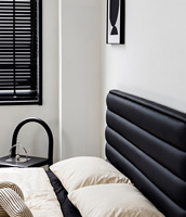Antnovelty Dernier lit double moderne à usage domestique Lit double en cuir de luxe