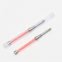 Pinceau à ongles ombré avec manche en strass pour un mélange fluide et un effet dégradé, stylo de peinture pour ongles Aura, outils de manucure en gros