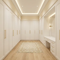 Armoire modulaire haut de gamme sur mesure pour chambre à coucher, dressing et table de maquillage, avec montage facile et armoire plate intégrée
