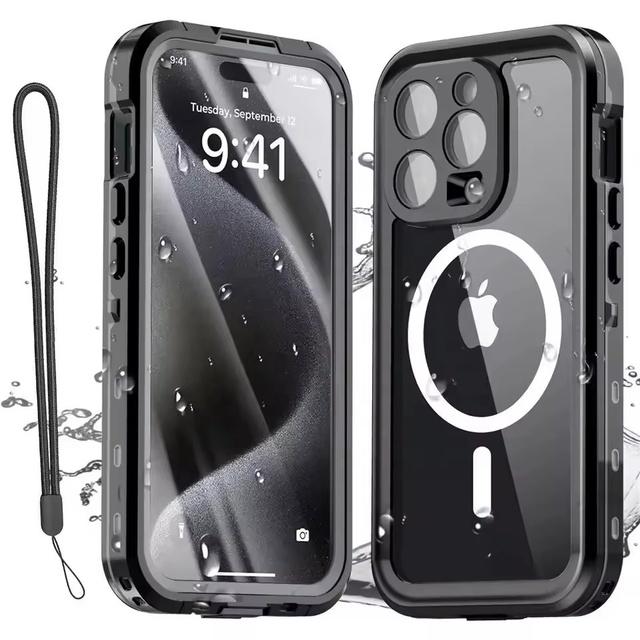 IP68 Waterproof Case for iPhone 17 16 15 Pro Max 14 13 Full Body Protective Cover Swim Underwater Diving Magnetic 16E Case