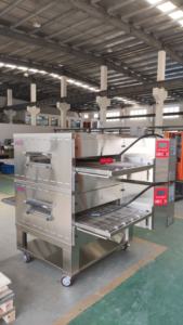 Four à <span class=keywords><strong>pizza</strong></span> à convoyeur à double contrôle de température pour la cuisson de pizzas électriques commerciales - Product Image 2