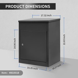 Bên Ngoài Kim Loại Bưu Kiện Thả Hộp Thư Thư Thép Tủ Lưu Trữ Tùy Chỉnh Gói Giao Hàng Hộp Thư - Product Image 2