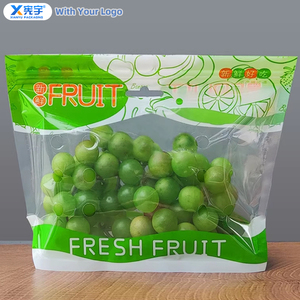 Bolsa de Plástico Transparente PE <span class=keywords><strong>con</strong></span> Cierre Hermético y Orificios de Ventilación, Personalizable <span class=keywords><strong>con</strong></span> Logotipo, para Alimentos, Frutas, Verduras, Uvas, Manzanas, Limones - Product Image 1