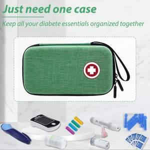 Étui <span class=keywords><strong>de</strong></span> voyage pour fournitures diabétiques, kit <span class=keywords><strong>de</strong></span> surveillance <span class=keywords><strong>de</strong></span> la <span class=keywords><strong>glycémie</strong></span> avec lecteur, bandelettes <span class=keywords><strong>de</strong></span> test <span class=keywords><strong>de</strong></span> <span class=keywords><strong>glycémie</strong></span>, lancettes, dispositif <span class=keywords><strong>de</strong></span> ponction (étui uniquement) - Product Image 6