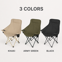 YYD OVERLAND Chaise pliante à dossier haut 96 CM 85 CM Chaise de camping Capacité 120 KG Acier au carbone Double couche Oxford Porte-gobelets