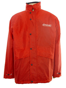 Chaqueta Cortavientos Ligera con Capucha, Diseño de Bloques de Color, Tejido de Punto Estampado, Rosa y Azul, con Cierre y Puños Elásticos - Product Image 3