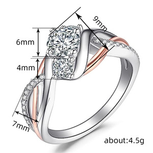 Anello con Design Geometrico Intrecciato, Stile Elegante per Donne - Product Image 4
