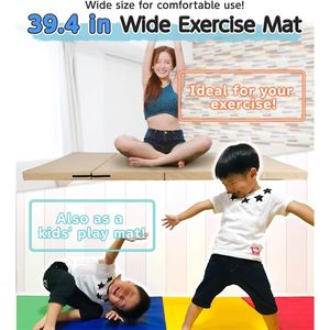 Tapis de yoga pliable léger, antidérapant, facile à ranger, pour exercices au <span class=keywords><strong>sol</strong></span>, pilates, entraînements à domicile - Product Image 2