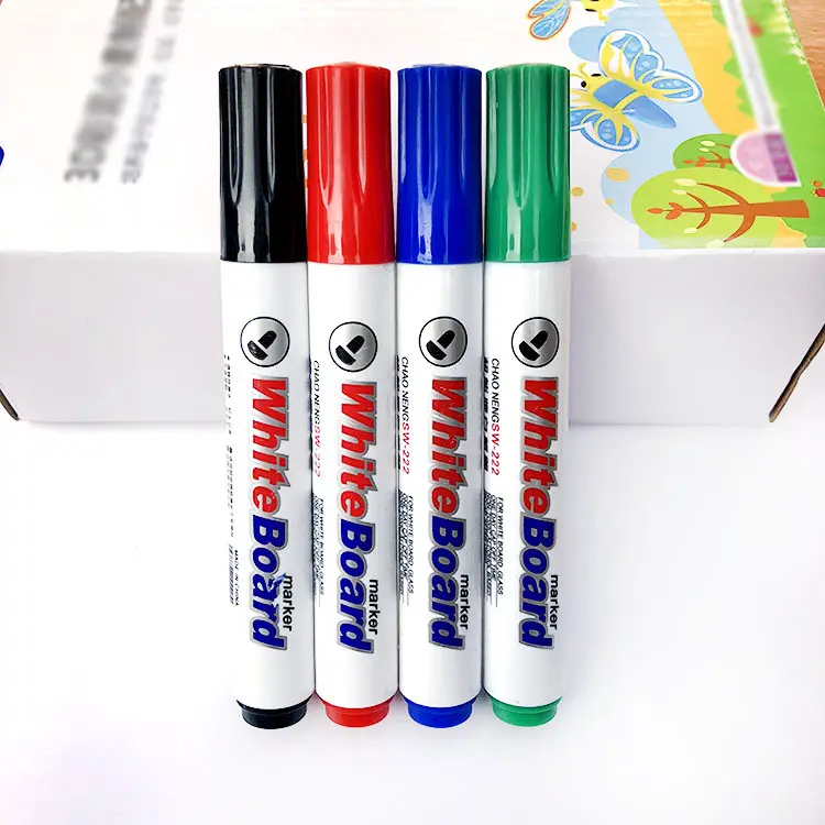 Classic And Durable Dry Erase Markers 4 Colors Custom Black Markers Set White Board Marker