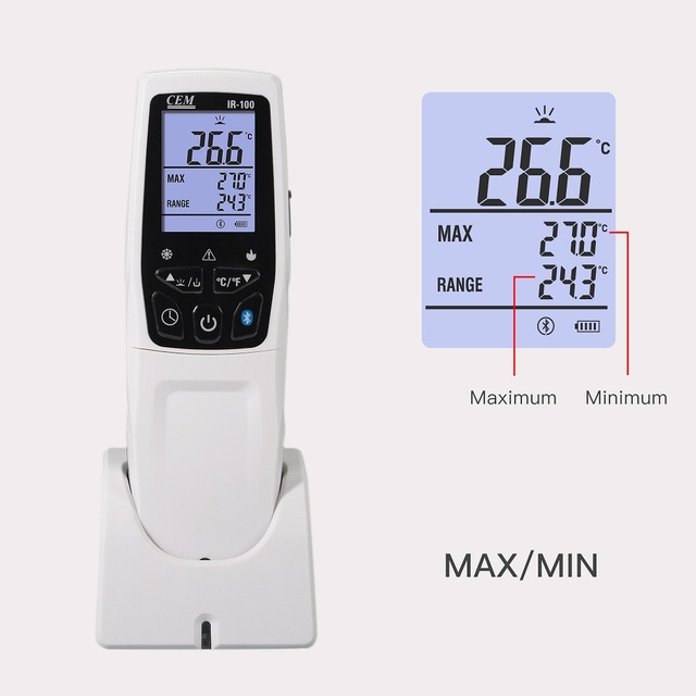 CEM Food Thermometer Infrared Temperature Measurement High Precision Water Temperature Catering Baking Thermometer