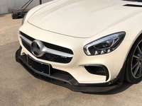 Kit carrosserie lèvre avant inférieure en fibre de carbone véritable style PK pour mise à niveau Mercedes Benz AMG GT GTS