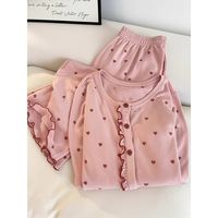 Ensemble de vêtements de détente en velours doux pour femmes, haut à manches longues en dentelle à col en V et pantalon, pyjama décontracté pour la maison